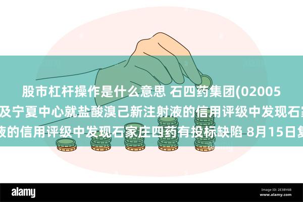 股市杠杆操作是什么意思 石四药集团(02005)：海南中心、河北中心及宁夏中心就盐酸溴己新注射液的信用评级中发现石家庄四药有投标缺陷 8月15日复牌