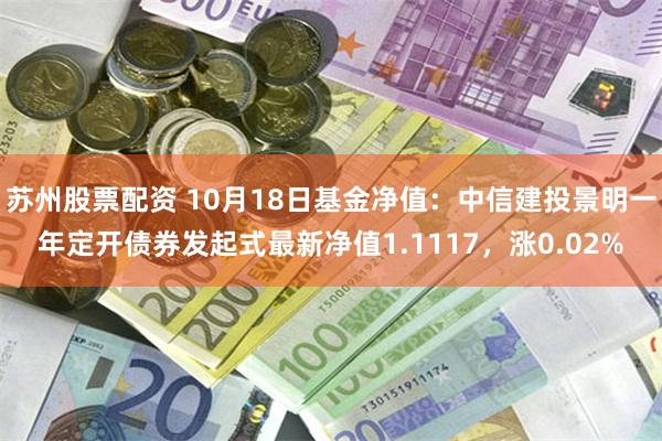 苏州股票配资 10月18日基金净值：中信建投景明一年定开债券发起式最新净值1.1117，涨0.02%