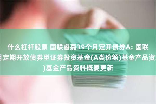 什么杠杆股票 国联睿嘉39个月定开债券A: 国联睿嘉39个月定期开放债券型证券投资基金(A类份额)基金产品资料概要更新